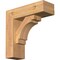 Ekena Millwork Merced Block Smooth Bracket w/ Offset Brace, Western Red Cedar, 5 1/2"W x 16"D x 16"H BKT0604X16X16MRC05SWR - alternate 1